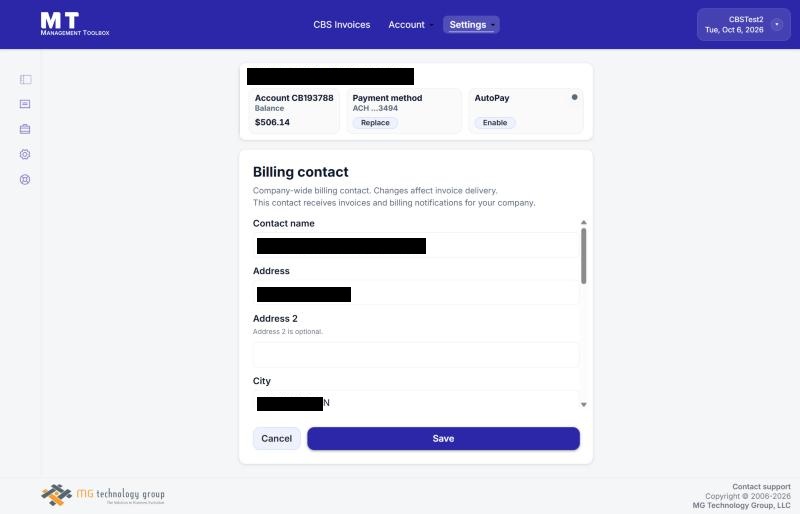 Billing Contact