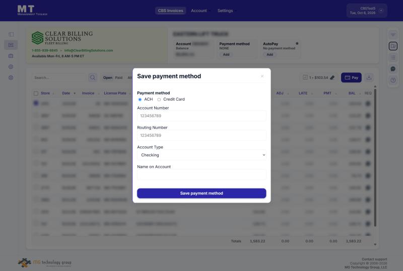 Save payment method