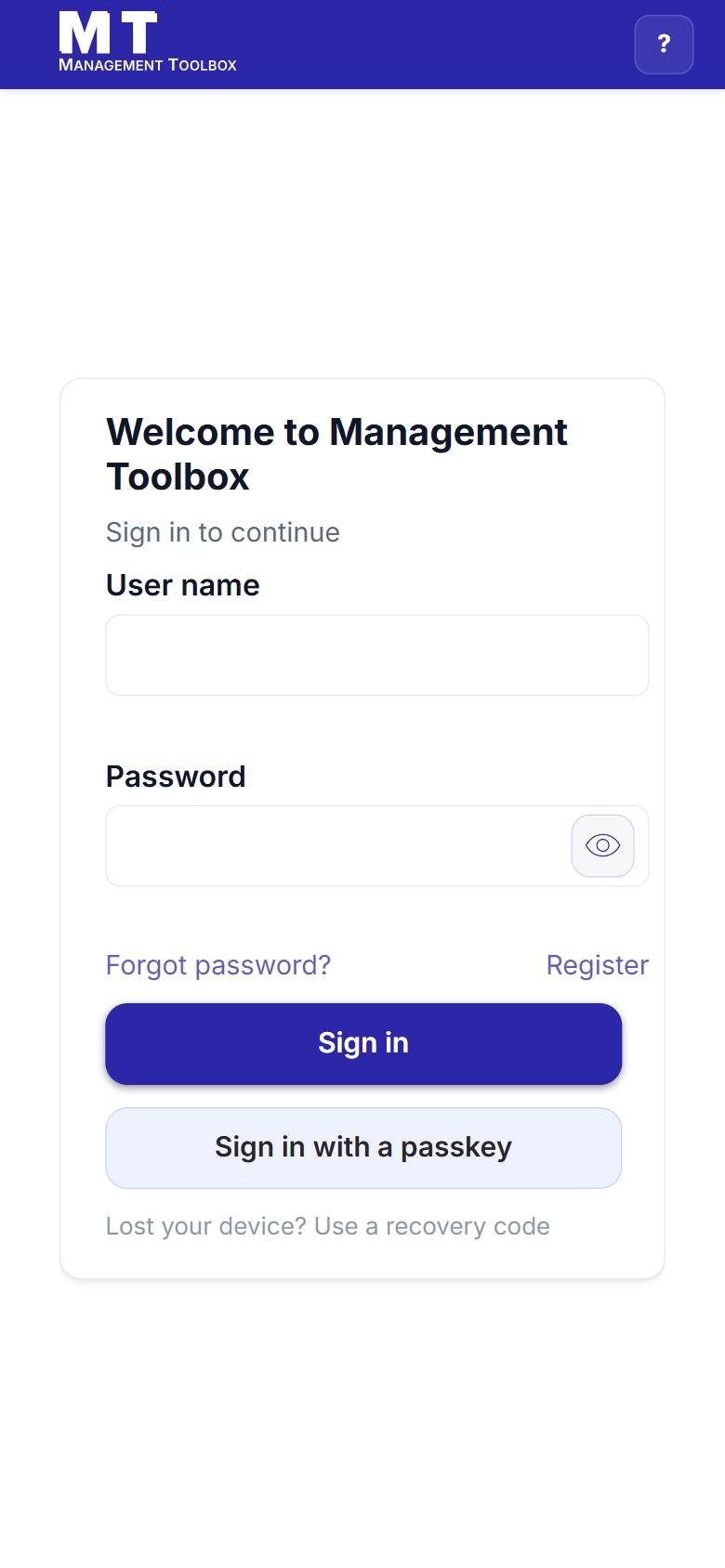 The same page on a phone